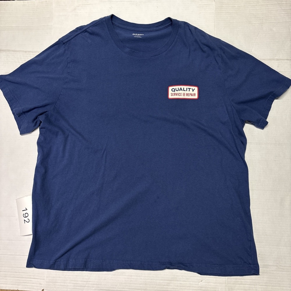 Old Navy Men's XXL Navy Blue Graphic T-Shirt Quality Motor Service Repair